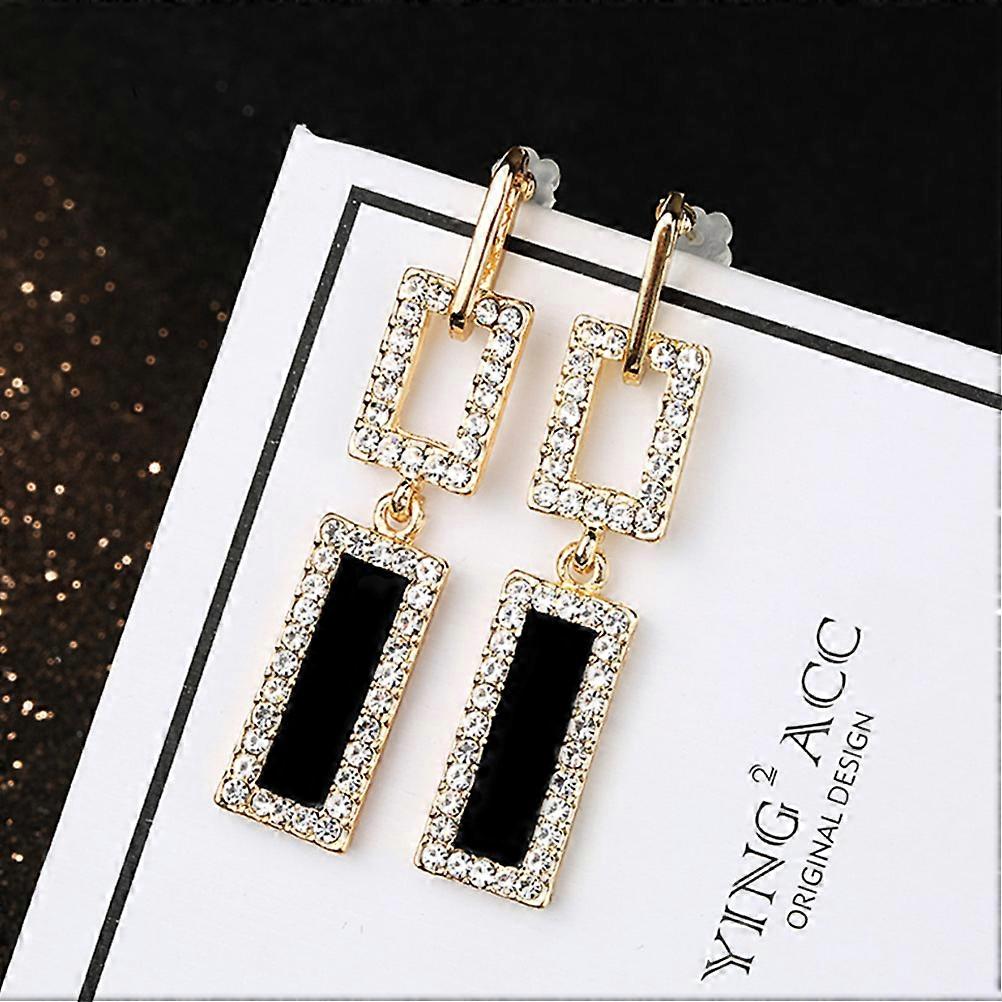 Rhinestone Earrings Hanging Elegant Design Everyday Wear 1Pair