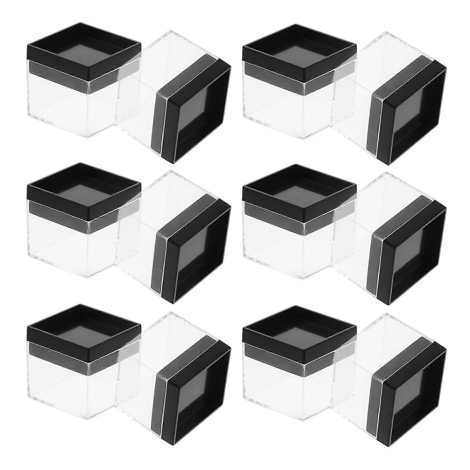 Container Box 20Pcs Square Display Holder For Home Use Assorted Color Waterproof Dust-proof Storage