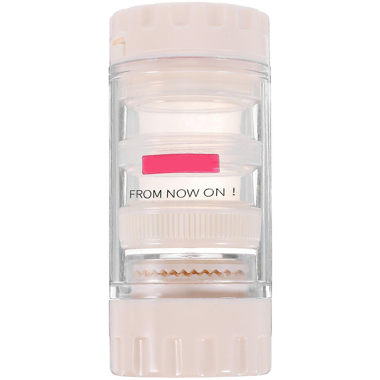 Portable Multi-Function Pill Grinder and Medicine Storage Box 2Pcs White