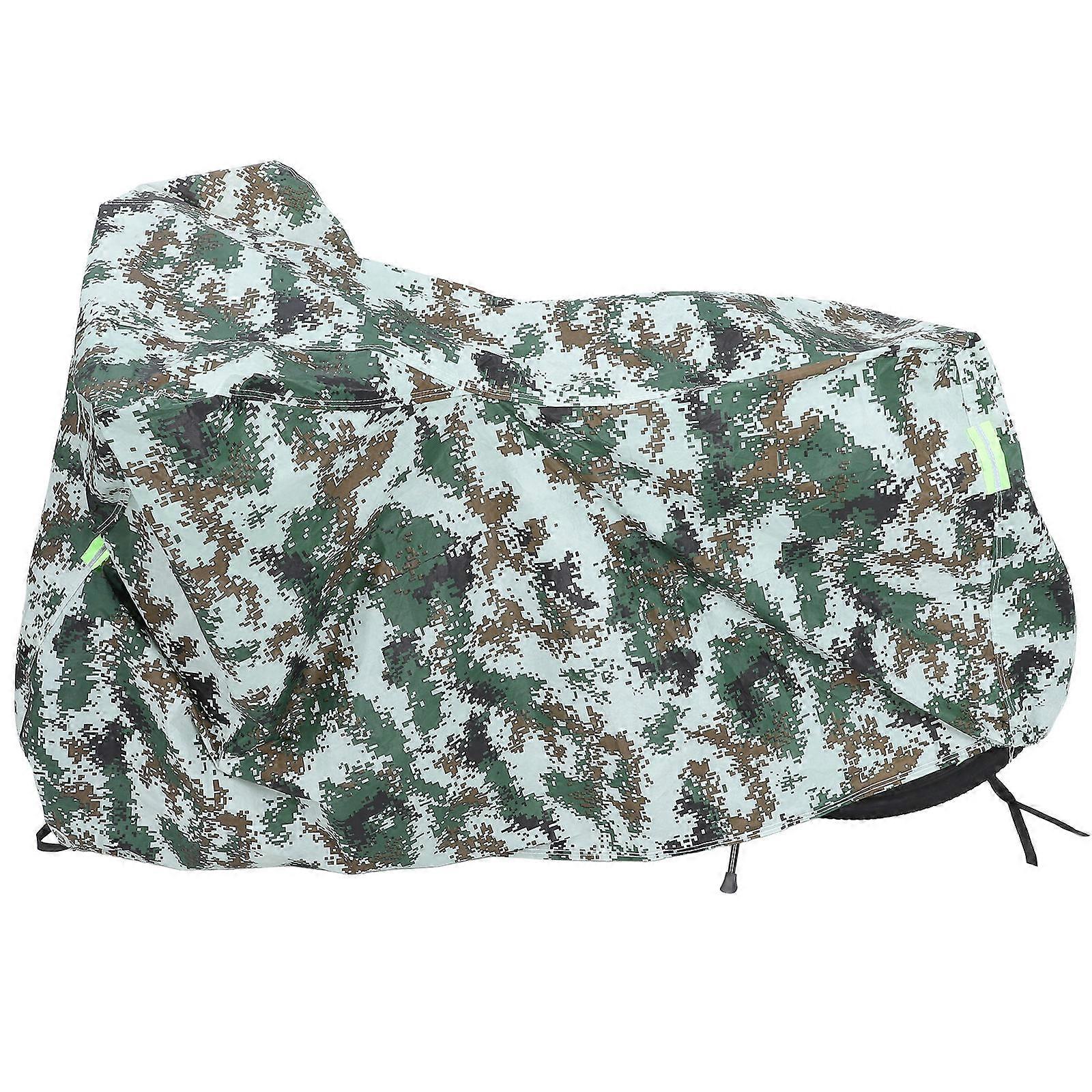 Waterproof Motorcycle Cover for Outdoor Protection 2Pcs Camouflage Pattern