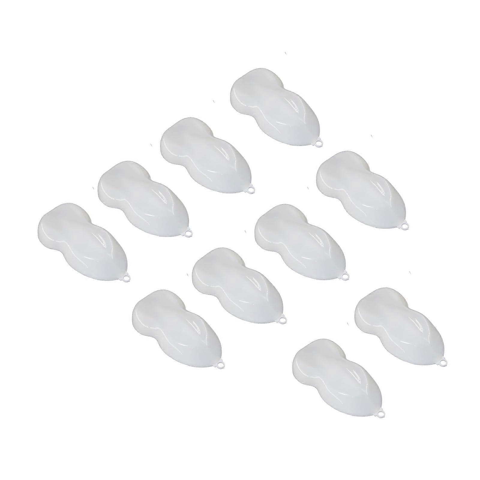 Car Paint Test Model 8x4 Inch ABS Speed Shape White Vinyl Wrap Practice Model Car 10PCS