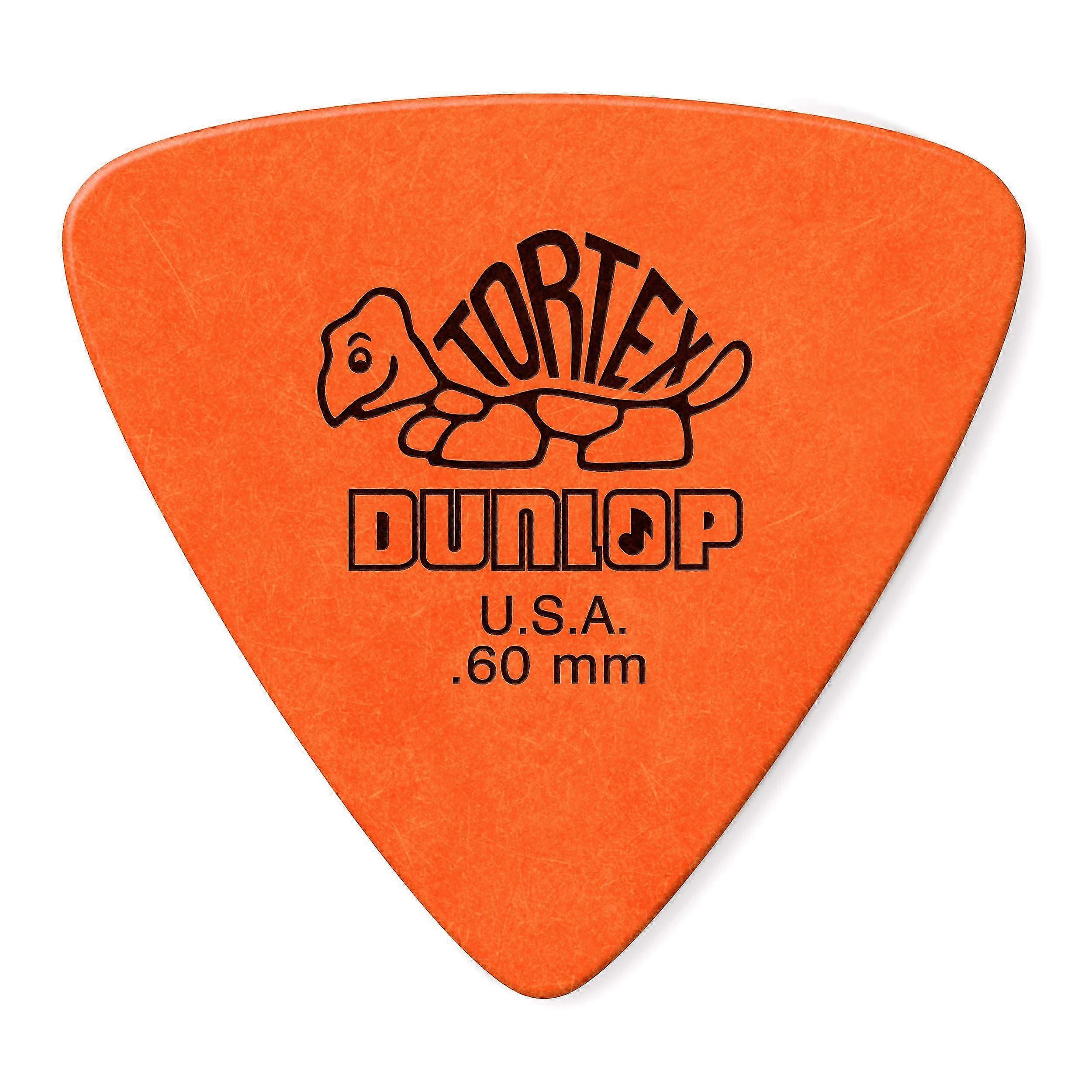2025 Dunlop 431R.60 Tortex Triangle, Orange, .60mm, 72/Bag