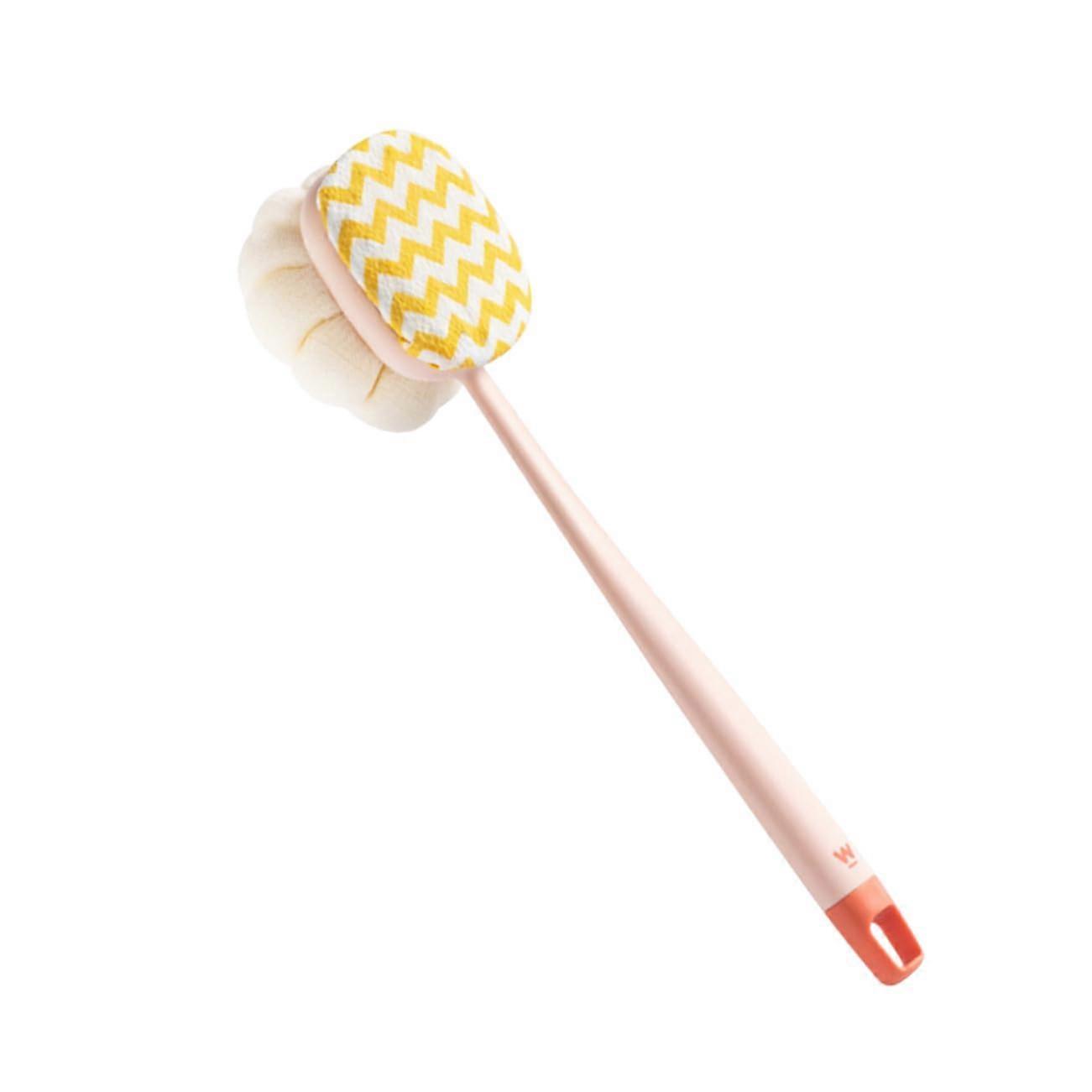 Shower Body Brush with Extra Long Handle, Soft Bristles DualSided Back Scrubber for Bath