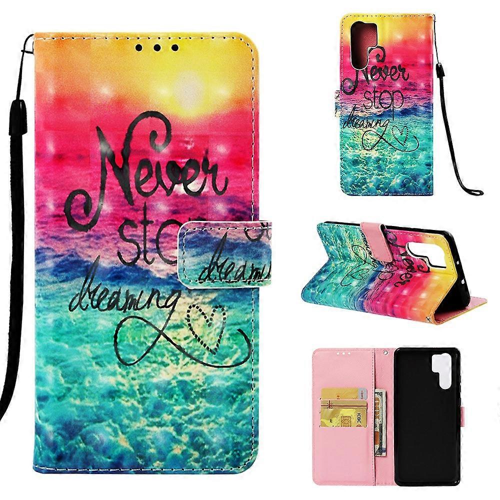 Pattern Printing Light Spot Decor Stand Leather Wallet Protective Shell for Huawei P30 Pro