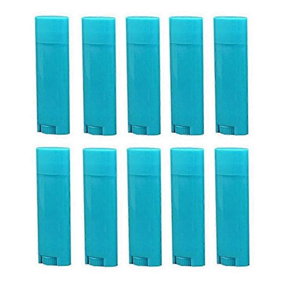 10PCS 0.15oz Blue Empty Lip Balm Tubes and Deodorant Containers, Refillable TwistUp for DIY