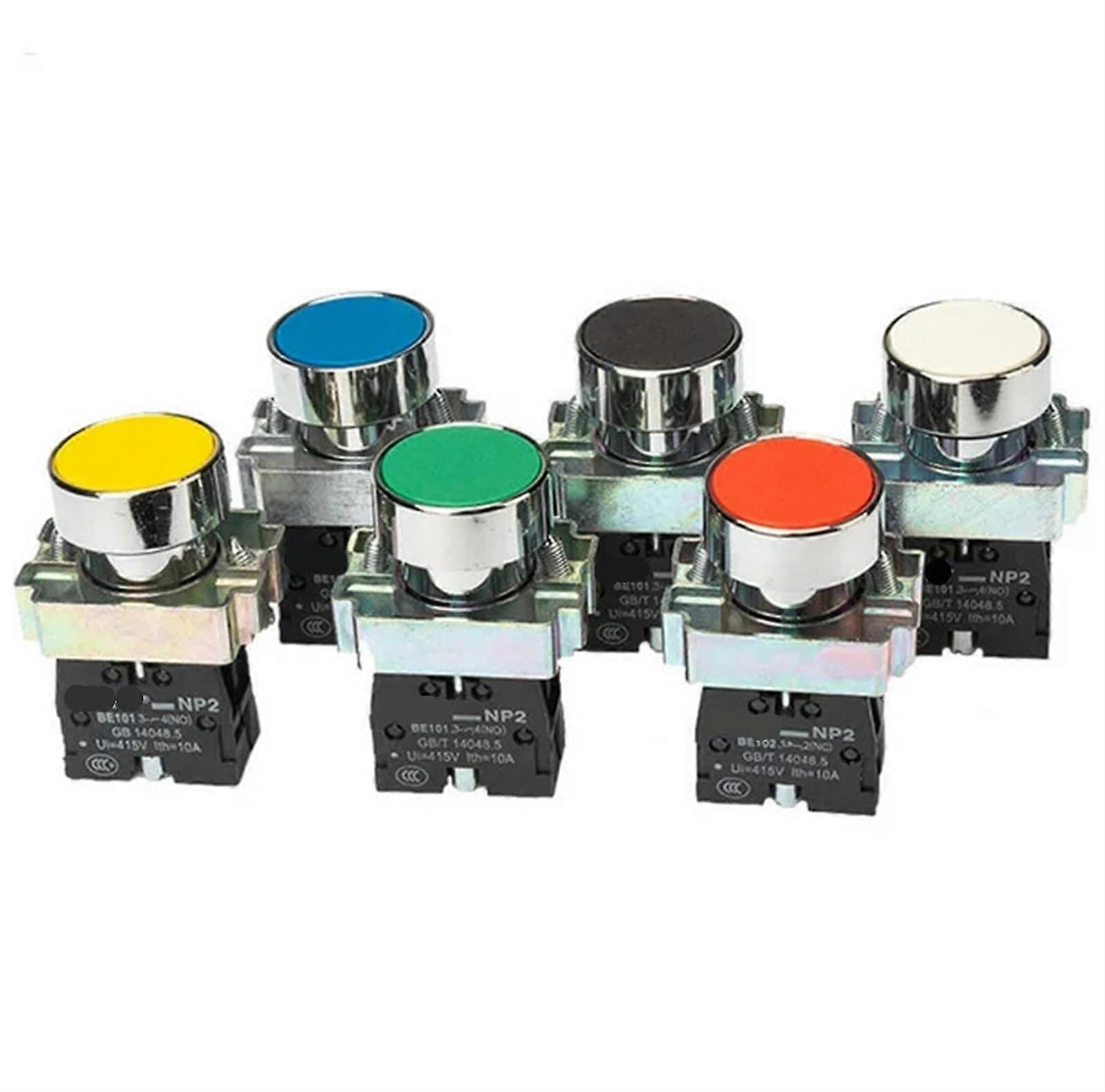 10PCS NP2BA Series Push Button Switch 1NO Black Momentary 5V Rotary Selector for Control Panel