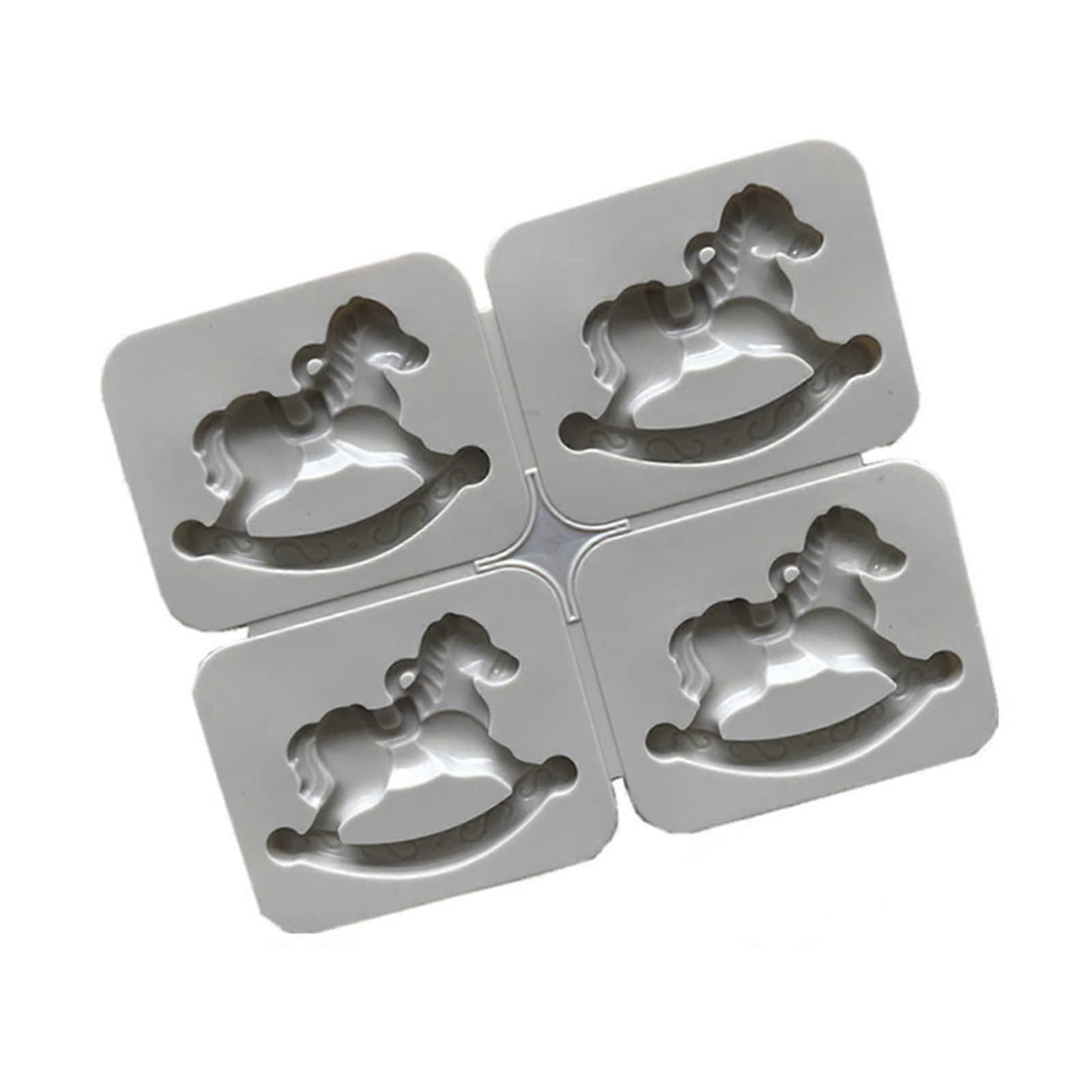 Flexible Silicone Rocking Horse Mold for Soap Making and Cake Decorating Baking Tool