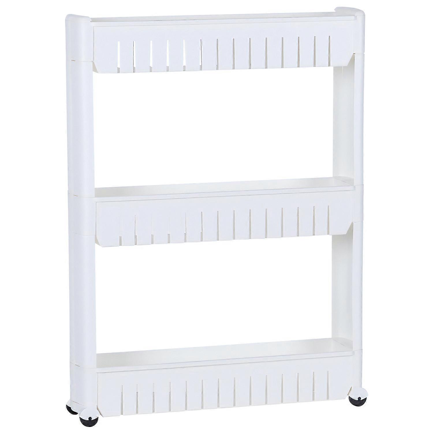 movable niche shelf storage rack kitchen bracket spice rack trolley in white to save space for everyday objects