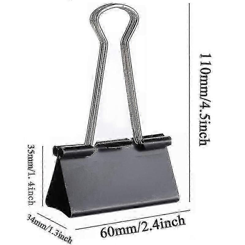 10 Pcsbinder Clips 2.3 Inch Width For Office