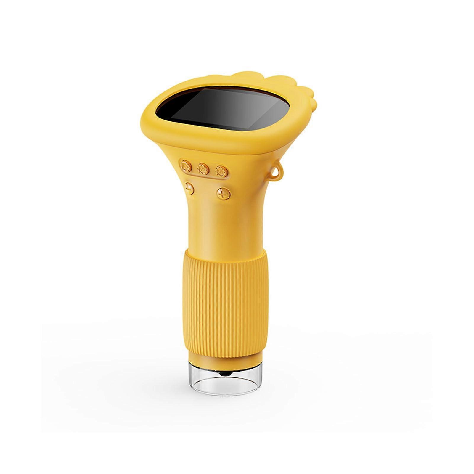 Kids Portable Digital Microscope 1000X with 2 Inch Screen, Adjustable LED Light, USB, Orange