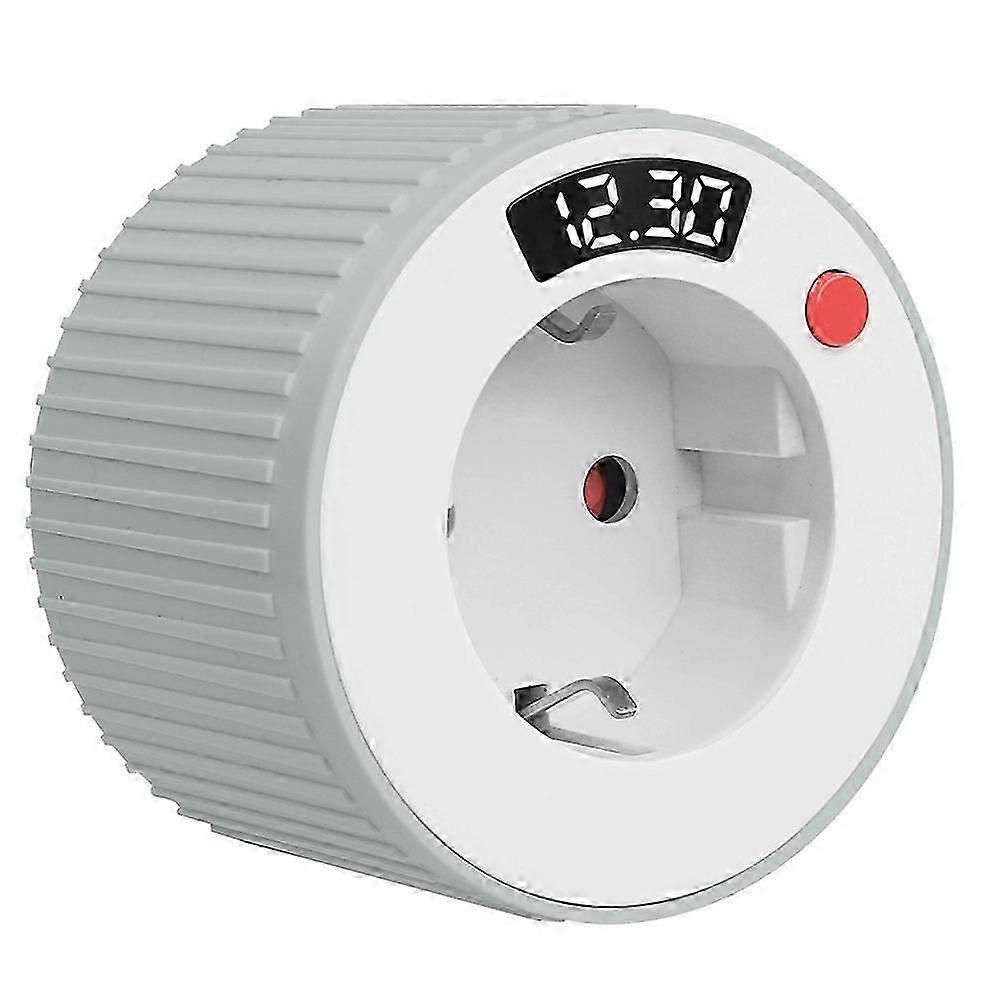 Timer Socket, Timer Digital Single Switch Rotating Countdown Timer 15 Minutes to 24 Hours with LED Digital EU Plug