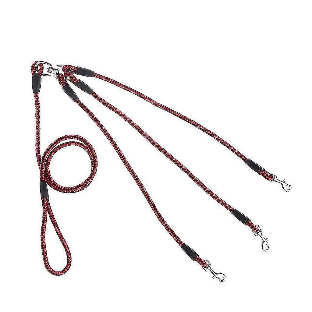 3-in-1 Adjustable Triple Dog Leash Coupler for Multiple Pets Walking Training Control