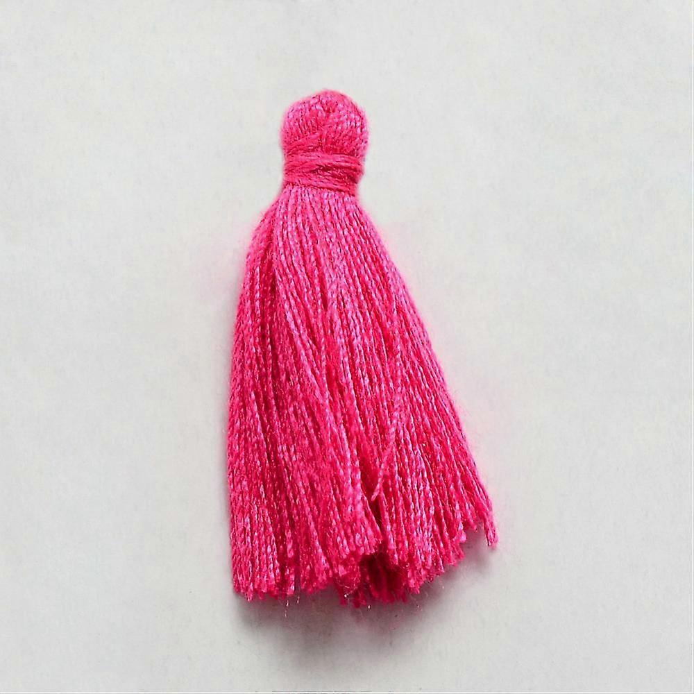 Handmade Polycotton(Polyester Cotton) Tassel Decorations Pendant Decorations Deep Pink 29~35mm