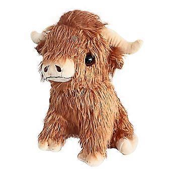 16 Inch Highland Cow Plush Toy – Large Fluffy Stuffed Animal with Realistic Highland Design for Kids and Home Décor