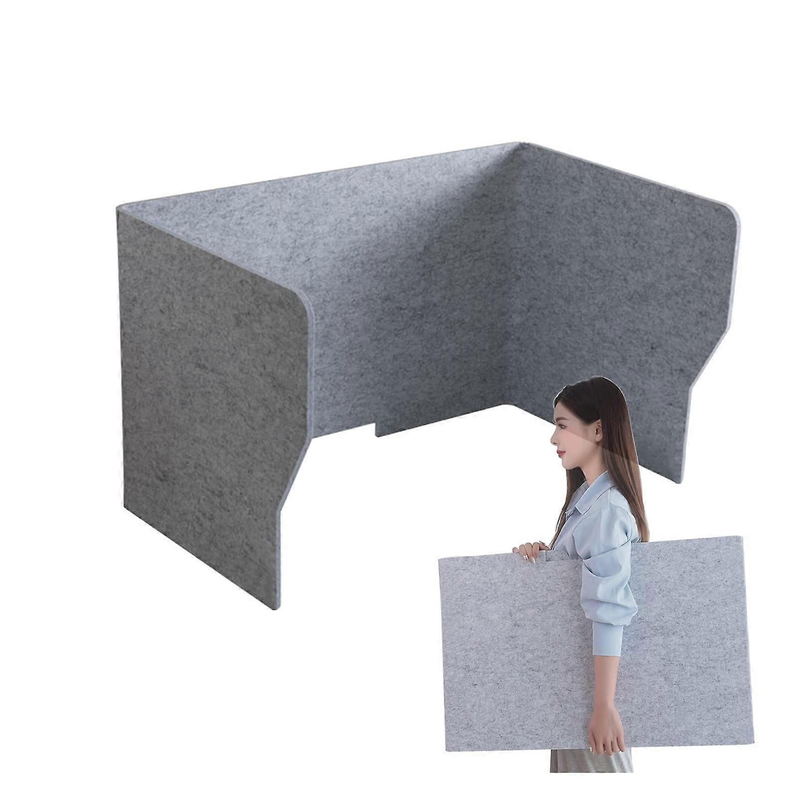 Desk Privacy Panel Foldable 3Sided Office Desk Divider 50x50x80cm SpaceSaving Partition