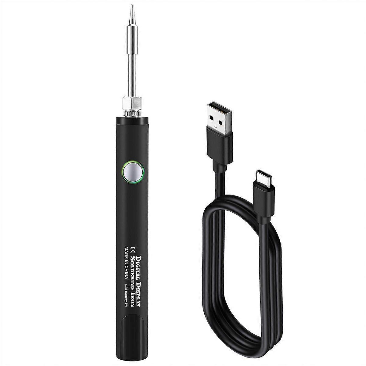 510 Thread Mini Soldering Iron Kit 3-Gear Adjustable Voltage Black