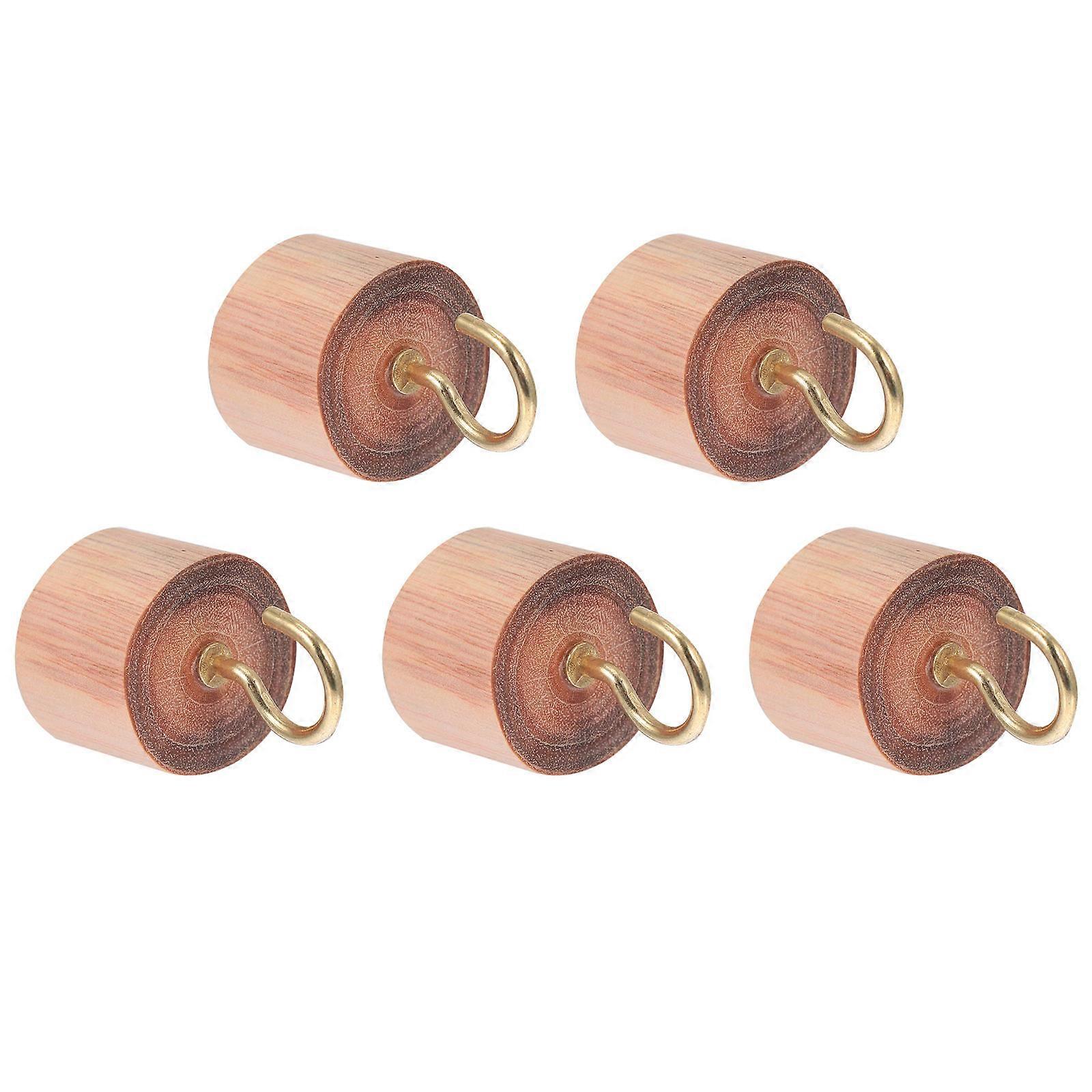 Wardrobe Ceiling Hook for Hanging Clothes 5Pcs Wood Multifunctional Storage Hooks