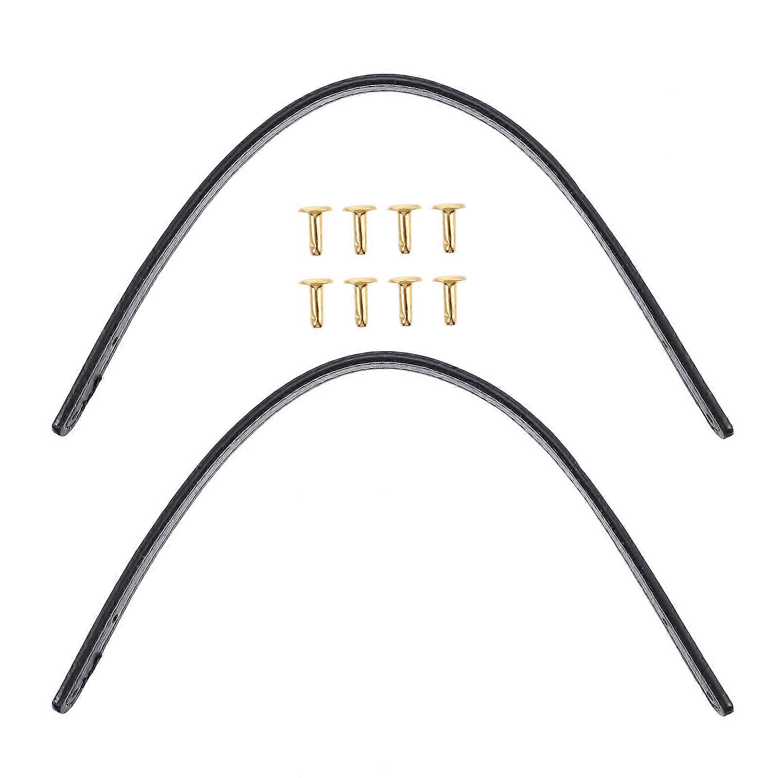 PU Handbag Handle for Bag 1Pair Replacement Strap with Rivets