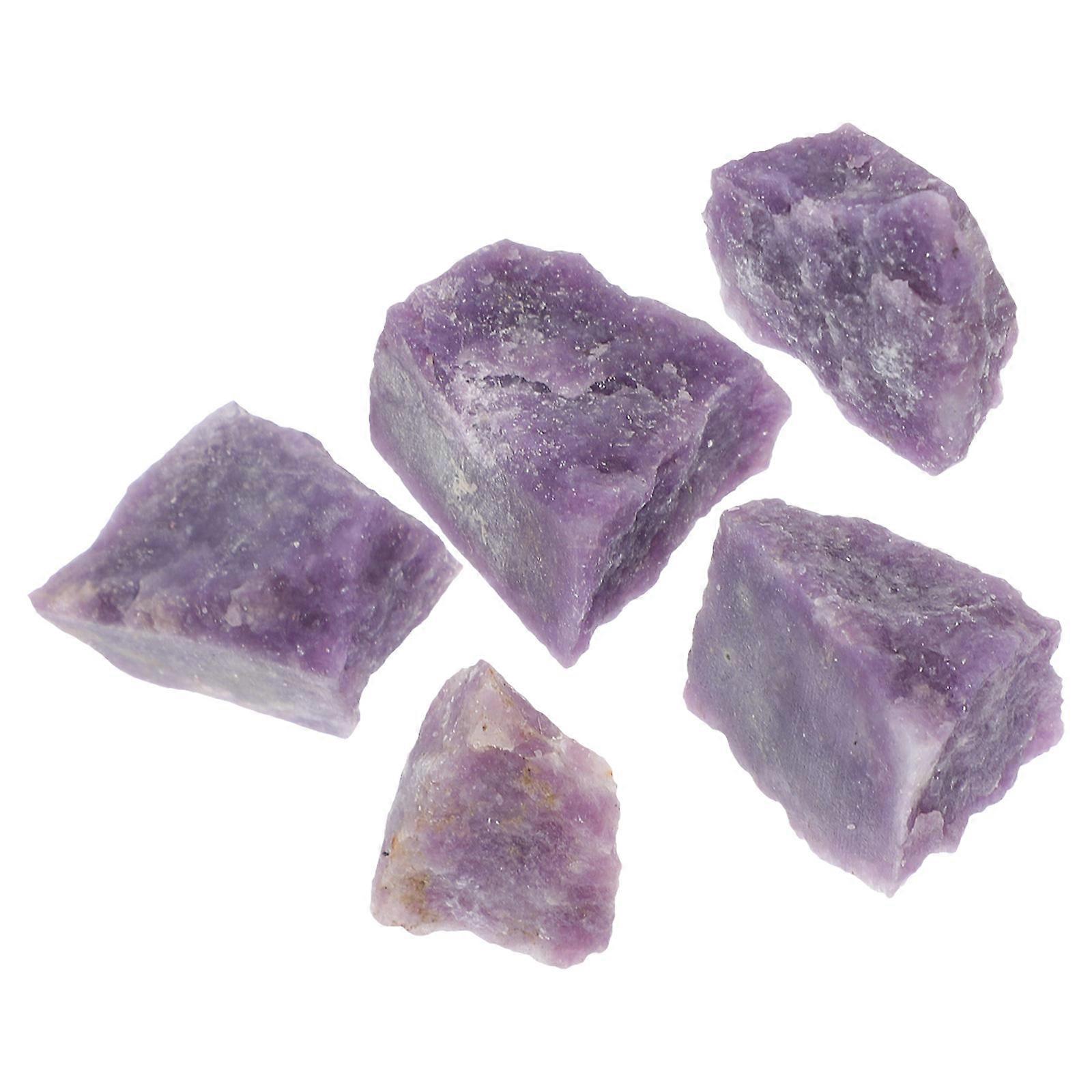 Purple Rough Mineral Sample for Teaching Natural Ore Specimen 1Set