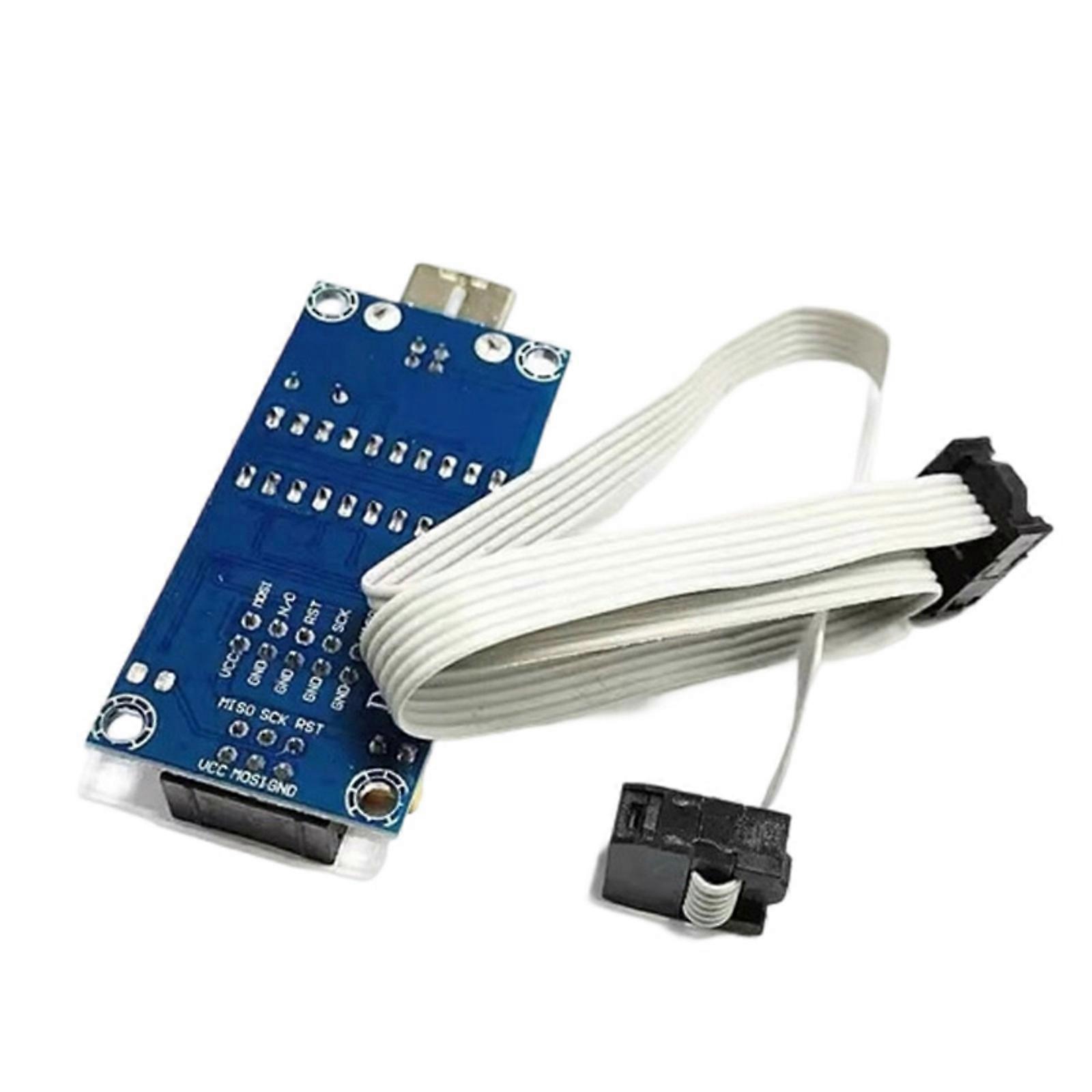 USB AVR Programmer Fast Speed Download Device AVR Single Chip Microcomputer Programming Cable Module Accessories Multicolor