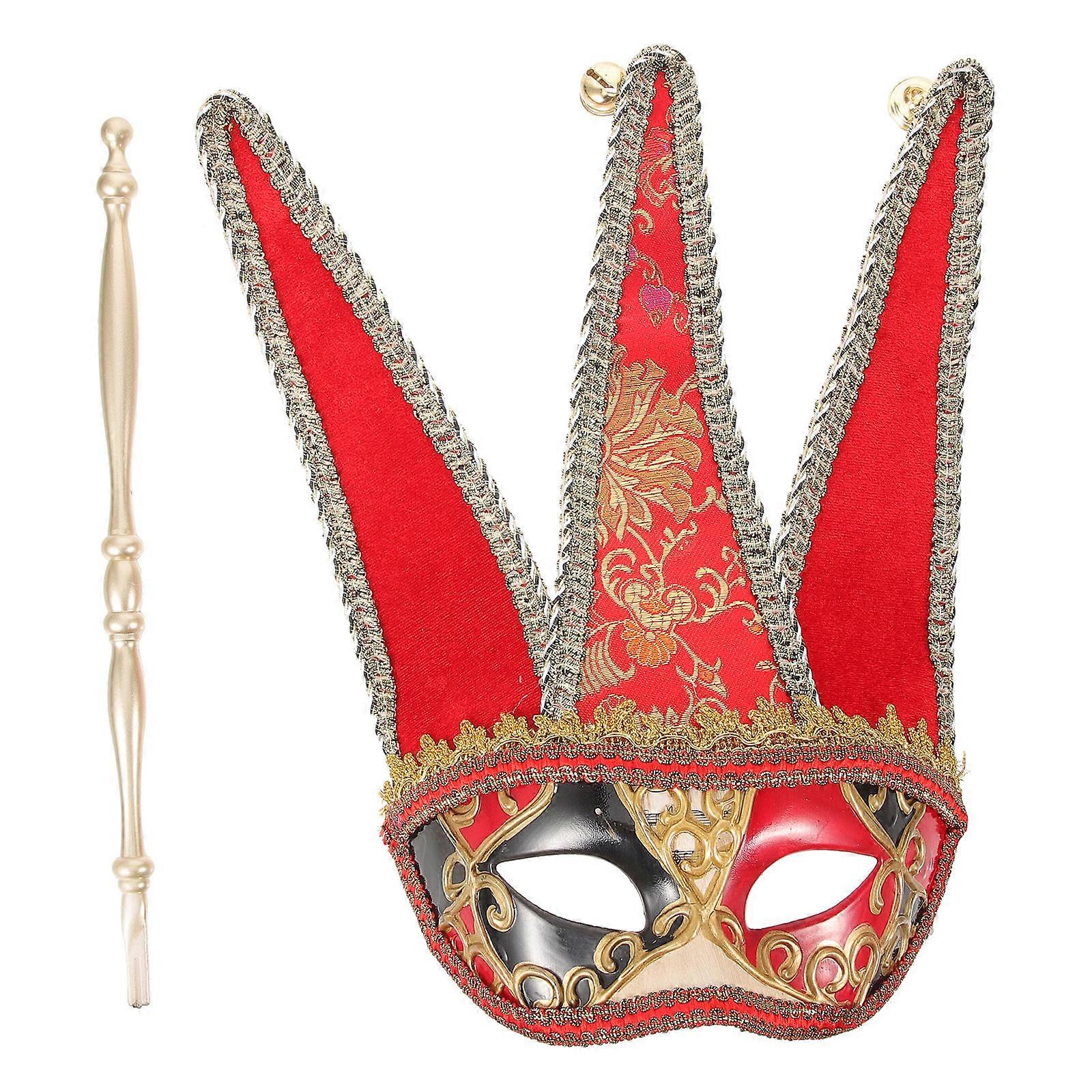 Plastic Masquerade Mask Half Face for Masquerade Party with Handle