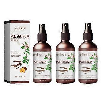 1-3x Polygonum Spray, Spray condizionante per capelli neri, idratante, liscio e lucente