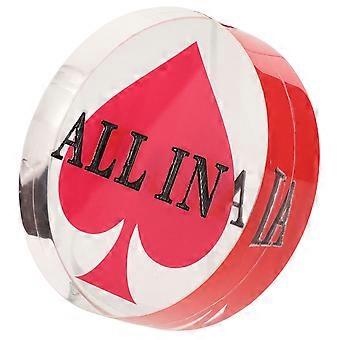 Acrylic Poker Guard Dealer Button in Red for Game Accessory