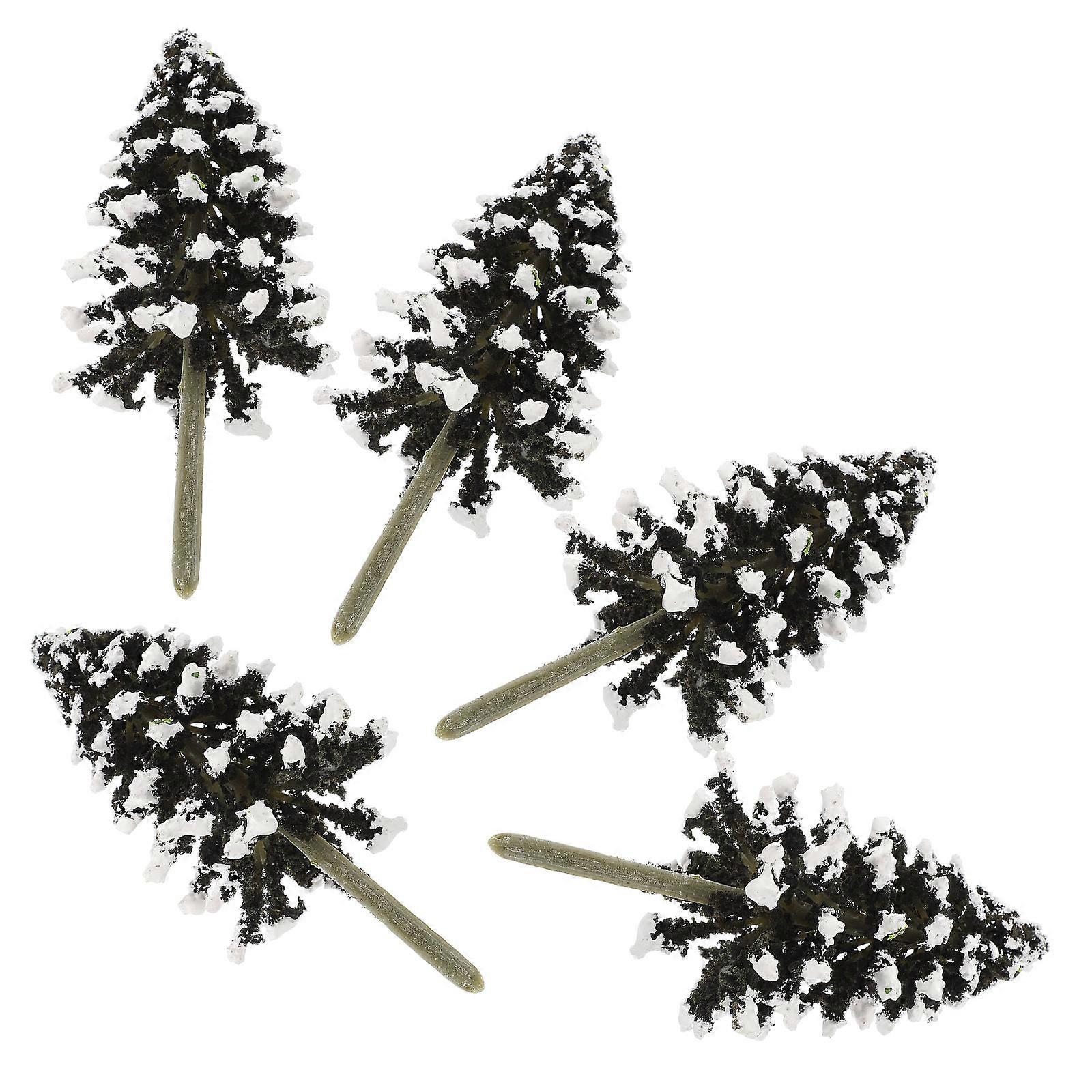 Christmas Tree Cedar Model for Decoration 5Pcs Artificial Plastic Trees