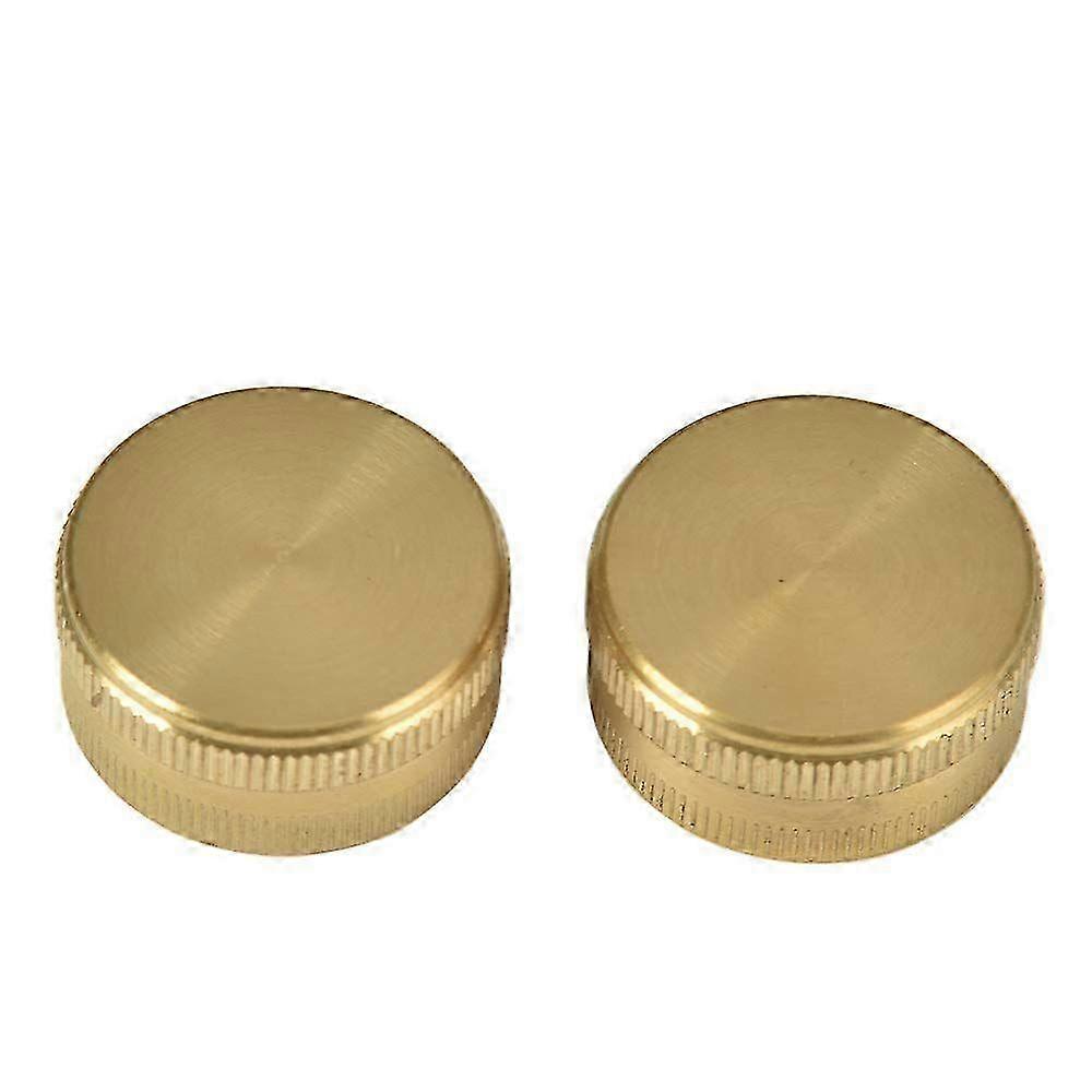 3/4" Brass Garden Hose End Caps with Washers, 2 Pack