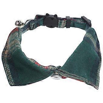 Adjustable Cat Collar with Bell for Pets 4Pcs Cute Kitten Collar Green