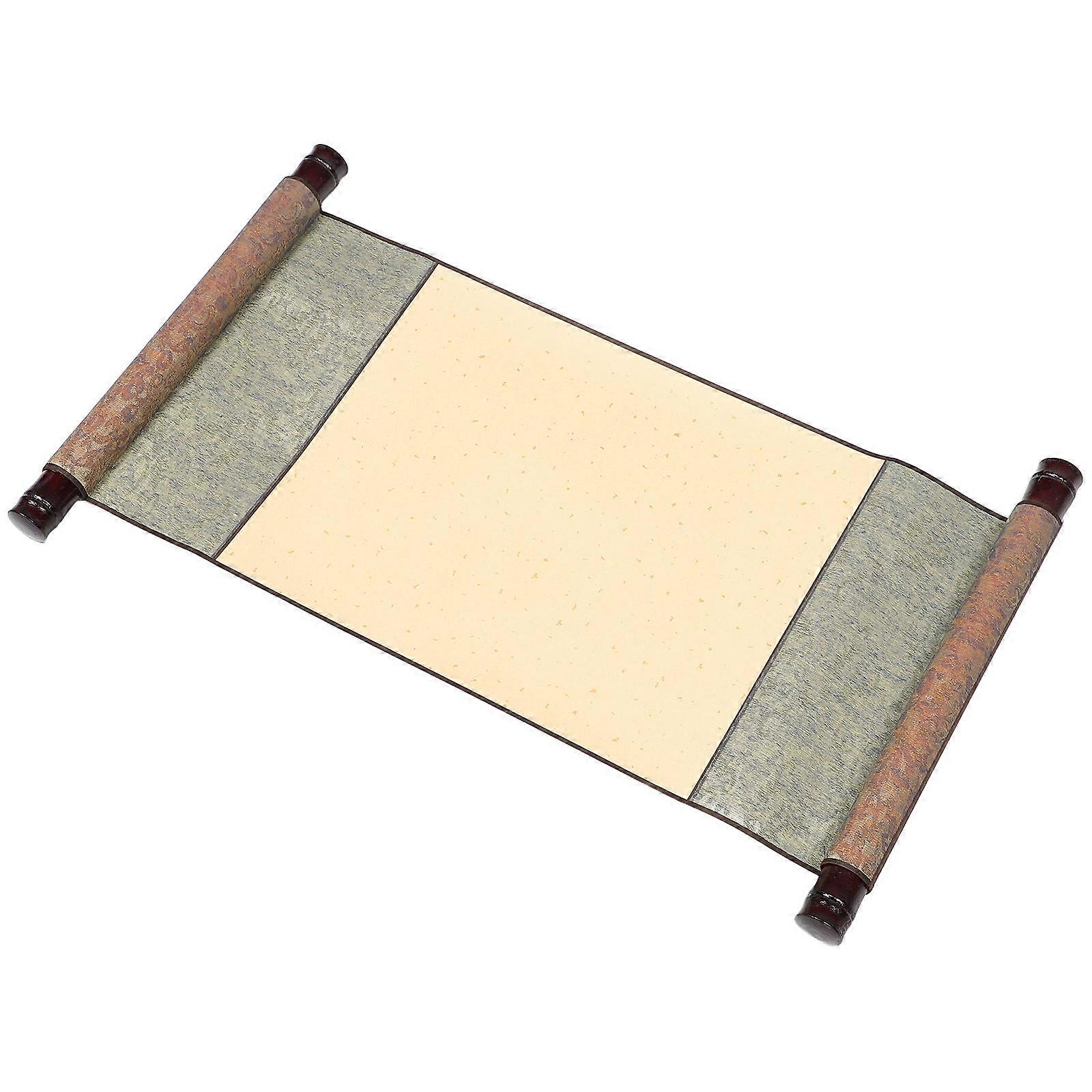 Antique Style Calligraphy Scroll for Painting Use Multi Material Double- Scroll