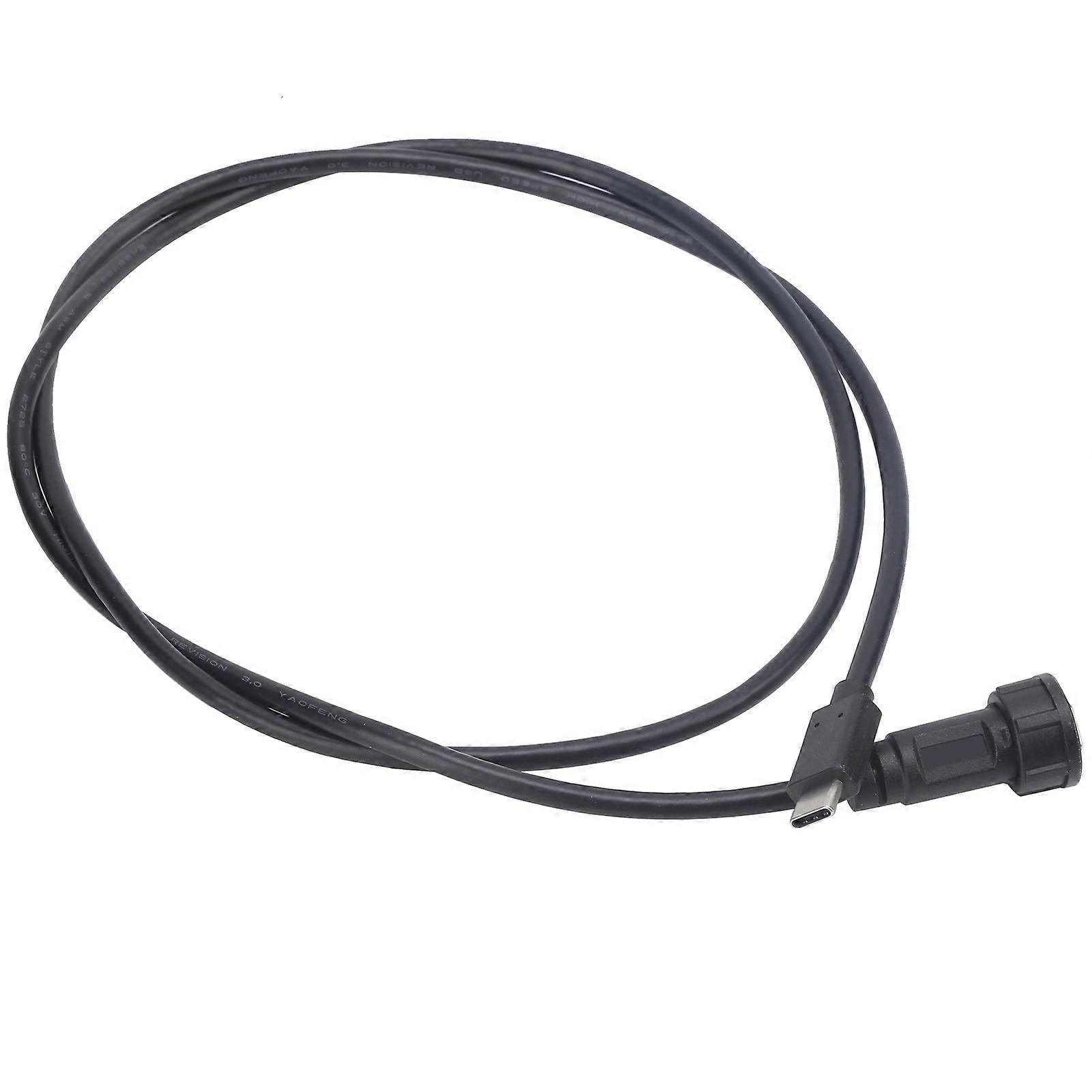 Waterproof TypeC Connector Male Wired Snap Lock Panel Mount Socket E10TPCBAM/TPCAM(0.5M )
