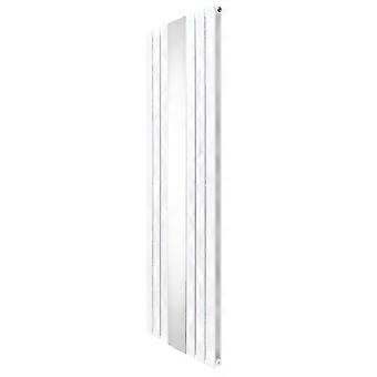 Flat Panel Radiator With Mirror 1800mm x 565mm Modern Designer Double Column Vertical Heater Matt