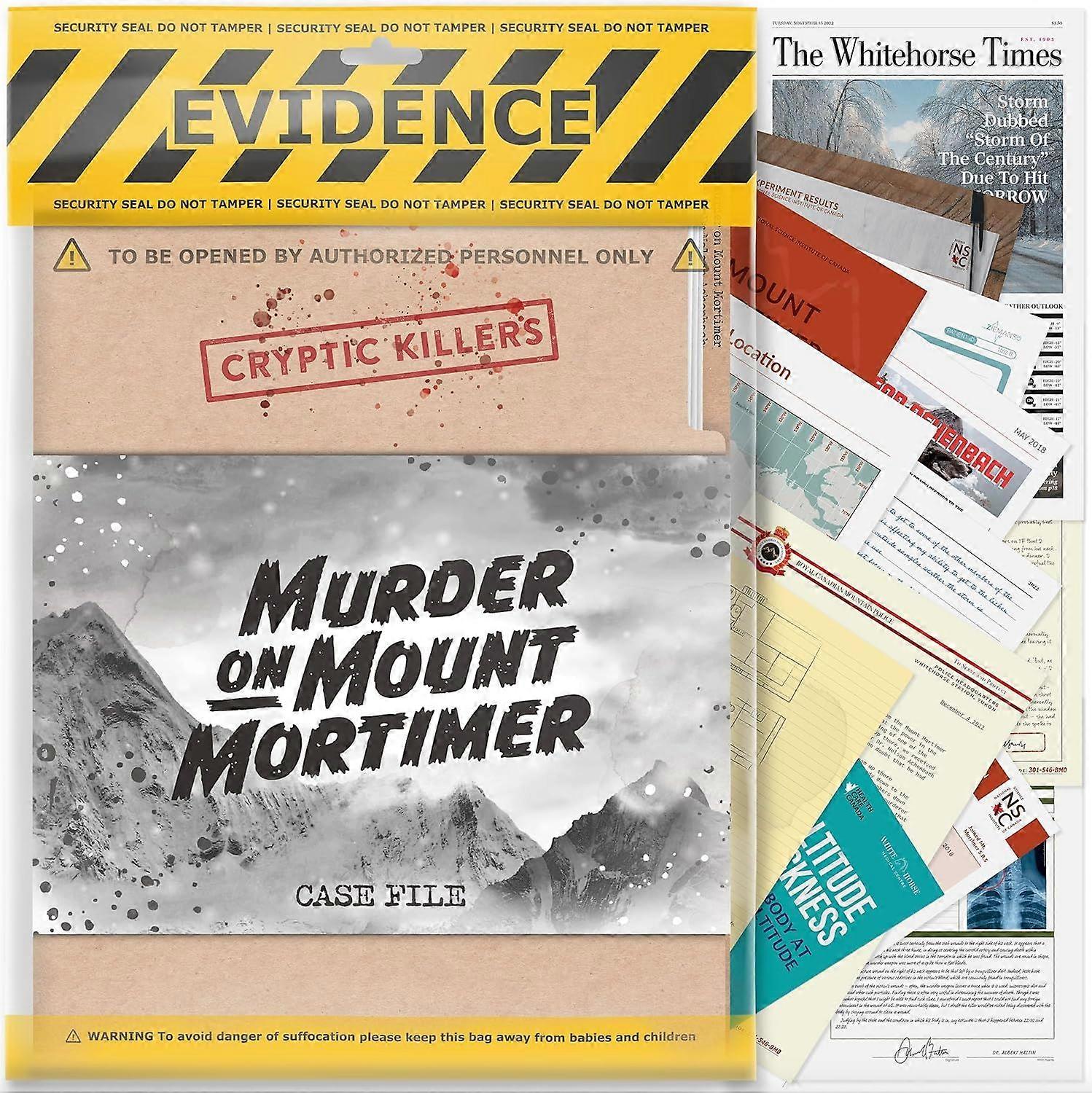 Cryptic Killers - Murder on Mount Mortimer Board Game