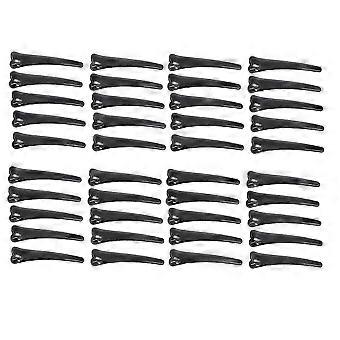 40 Pcs Black Plastic Single Prong DIY Hairstyle Alligator Hair Clip 3.1 Inch Long