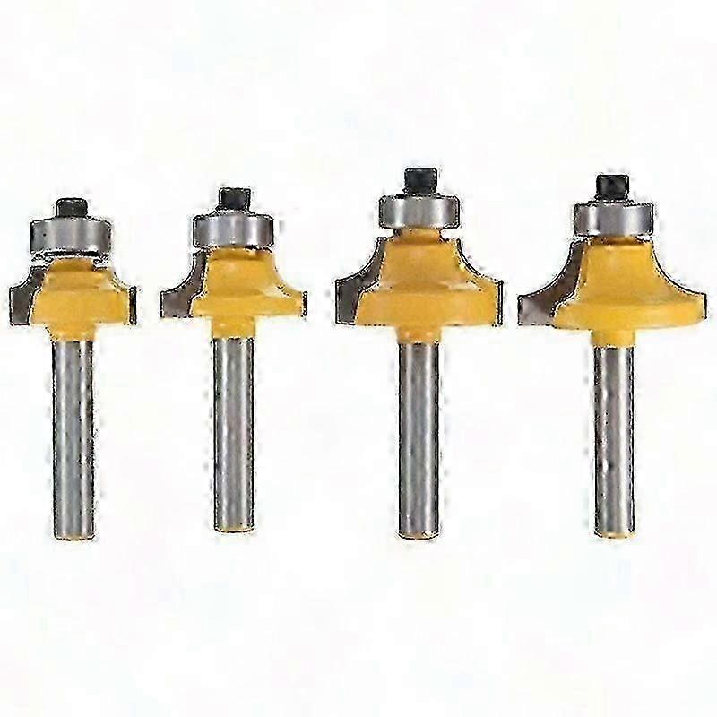 4Pcs Round Over Router Bits Set for Wood Edging