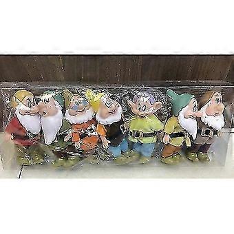 7-teiliges Set beweglicher Disney Schneewittchen und die sieben Zwerge Puppen, 15 cm große Prinzessinnen-PVC-Puppe