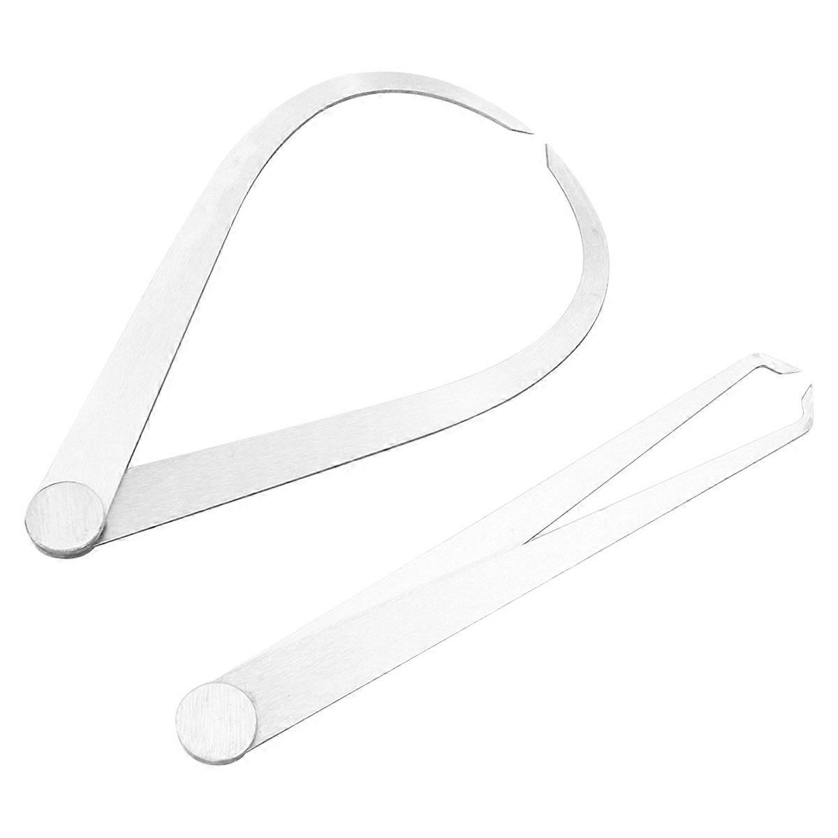Creative Measuring Caliper Set for Inside and Outside Use 2Pcs Silver