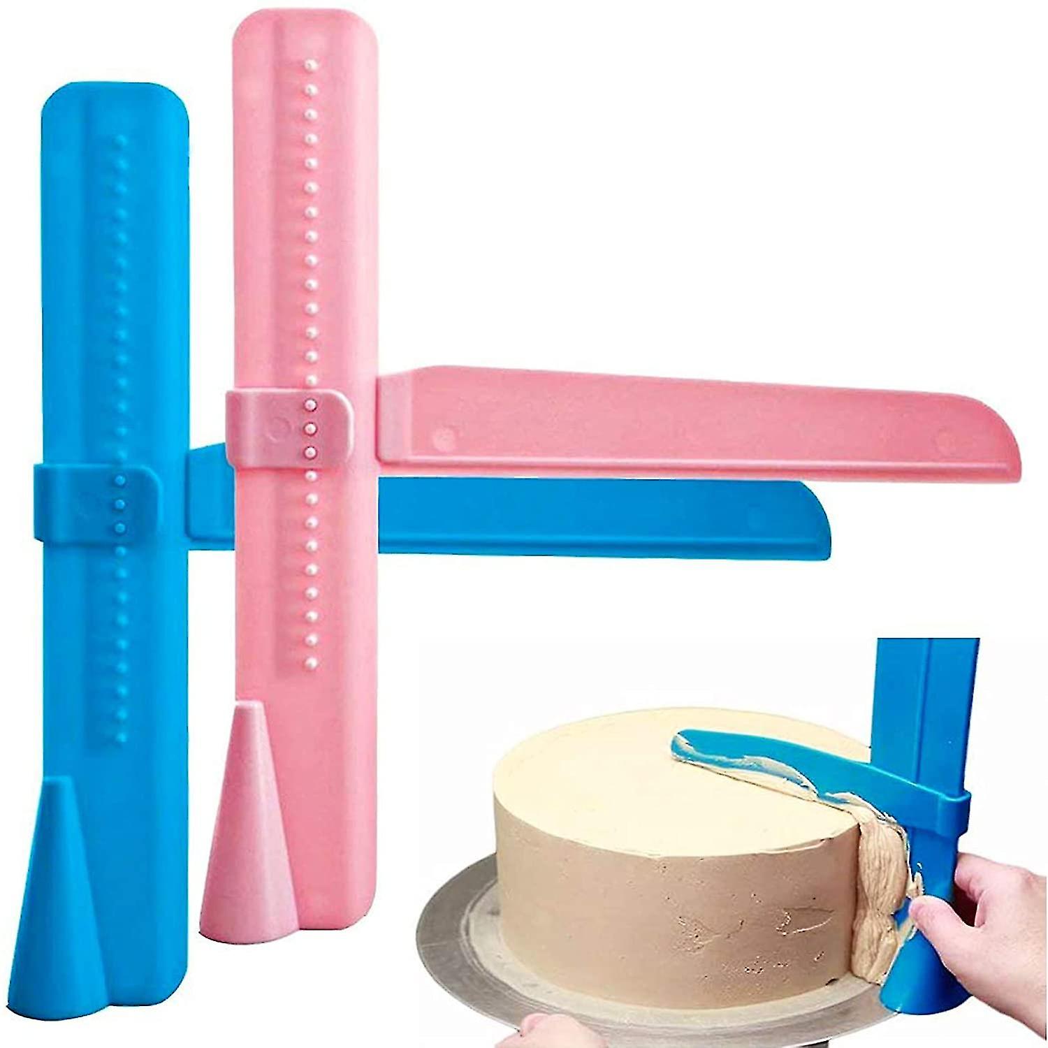 Cake Cutter With Adjustable Buttercream Smoothing Tool, 2 Pcs