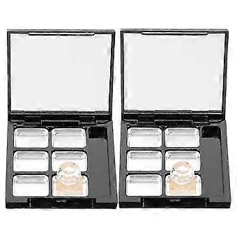 Lip Palette Professional Diy Empty Eyeshadow Pans Containers Women Makeup Organization 6.50X6.50X1.00CM 2 Sets SC