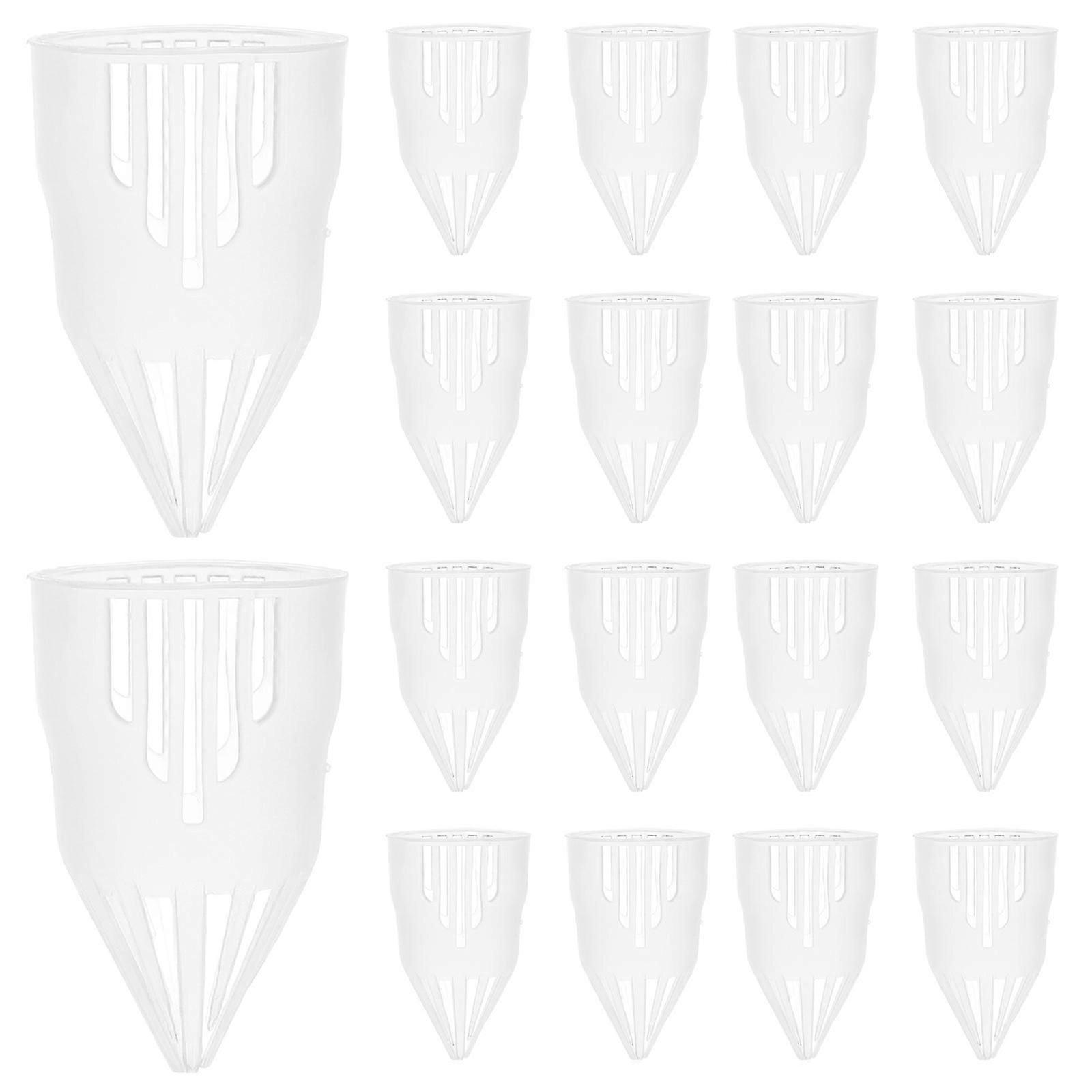 Transparent Tea Filter Plastic Strainer for Kitchen Use 20Pcs Filter Replacement