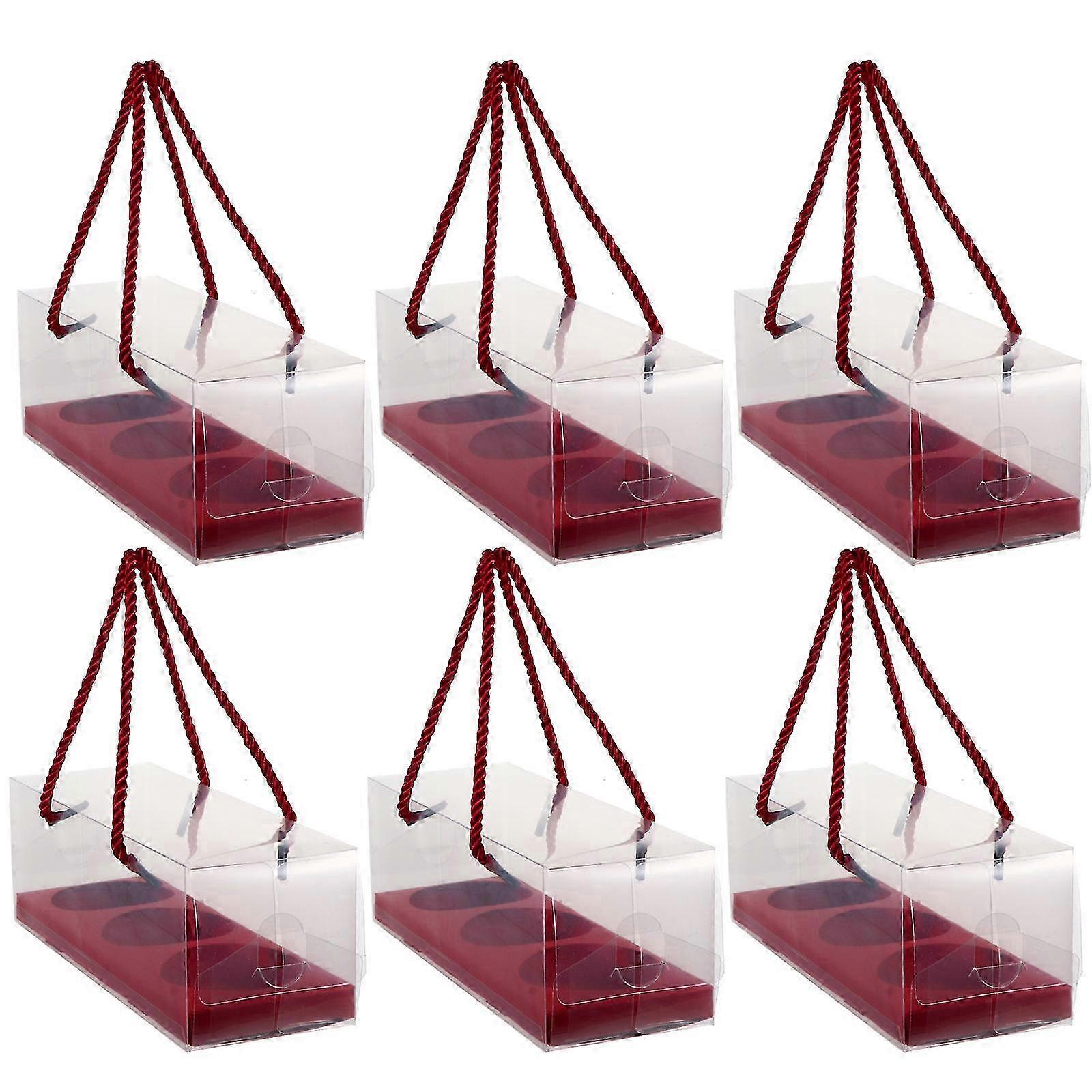 Egg-Yolk Puff Boxes Storage 10Pcs Portable Cake Packaging Boxes with Handle