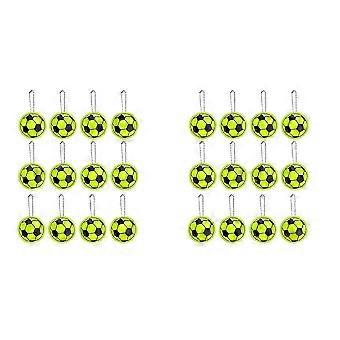 24-teiliger Reflektor-Schlüsselanhänger für Fußball, Sicherheitsreflektor für Fußball, reflektierender Schlüsselring, kompatibel mit Radfahren, Spazierengehen und Laufen