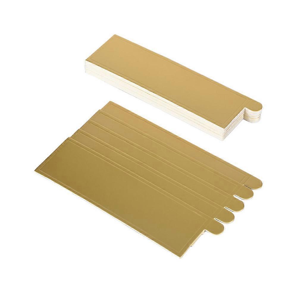 100Pcs Rectangular Paper Cake Serving Trays Gold Mousse Bottom Plate Cardboard