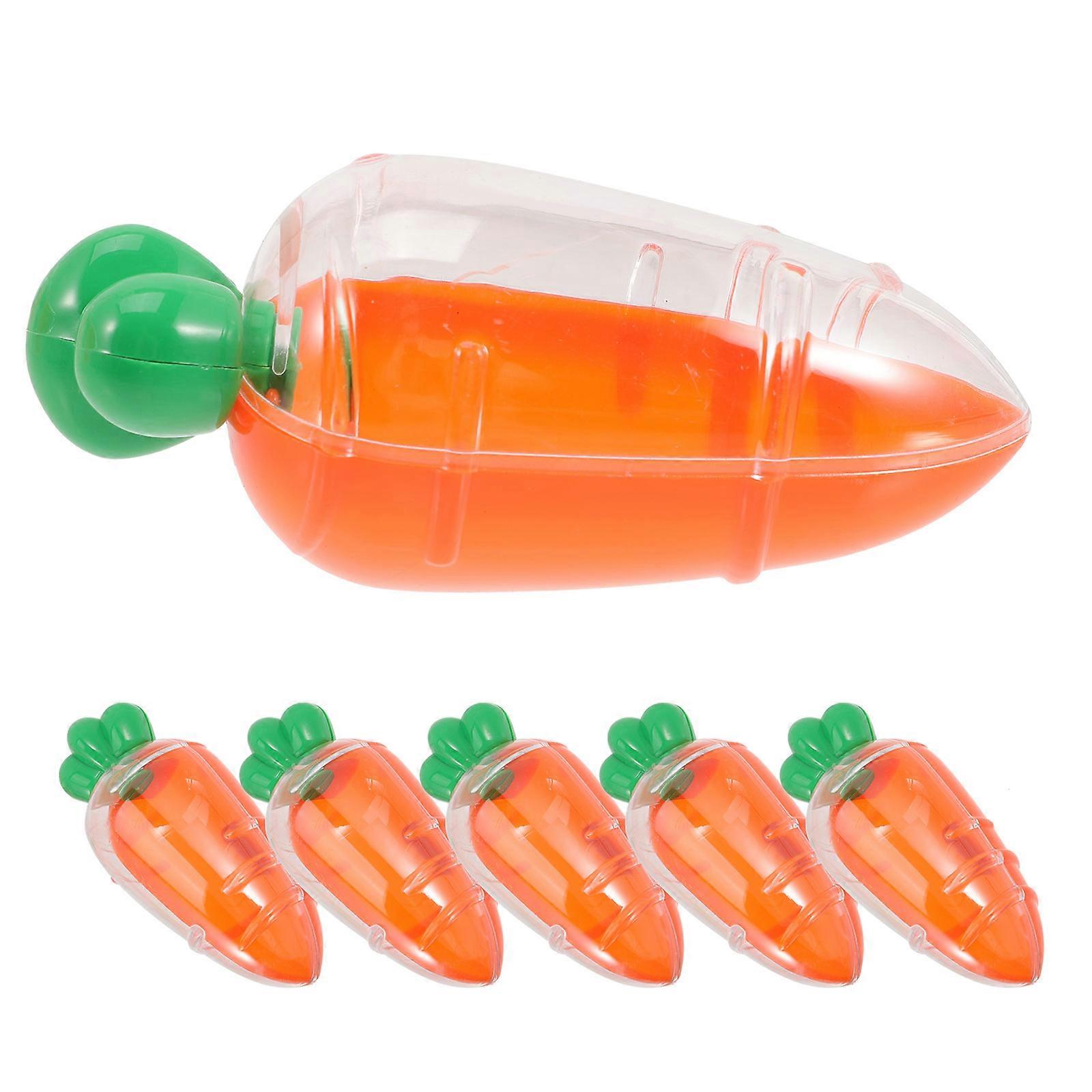 6pcs Artificial Carrot Shape Candy Box Plastic Carrot Shape Holder Easter Candy Holder