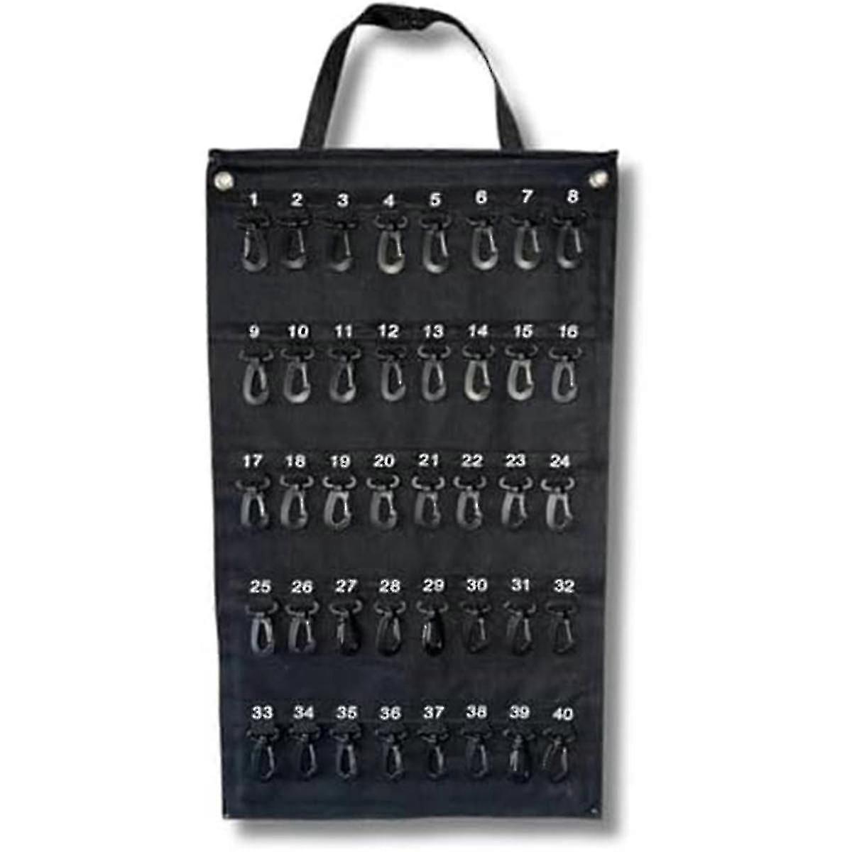Weatherproof Portable Key Storage Box, Holds 40 Keys with Security Hook