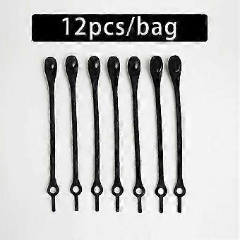 NO.8 12pcs Stretch Silicone Shoelaces, No-Tie Elastic Laces for Sneakers, Adults & Kids, Lazy Shoelaces for Shoes, Rubber Zapatillas