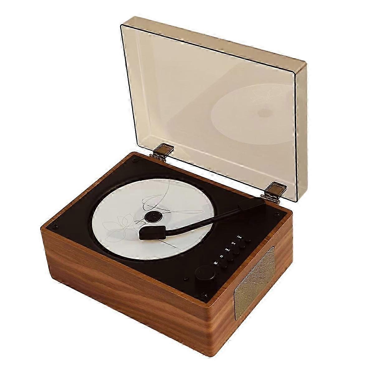 Lecteur CD rétro rechargeable, compatible Bluetooth 5.0, compatible CD, USB, AUX 3,5 mm