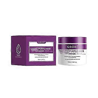 Purple Hair Mask, Neutralizes Brass & Yellow Tones for Blonde Silver Gray Highlighted Hair, Deep Conditioner & Repair Dry, Damaged Hair