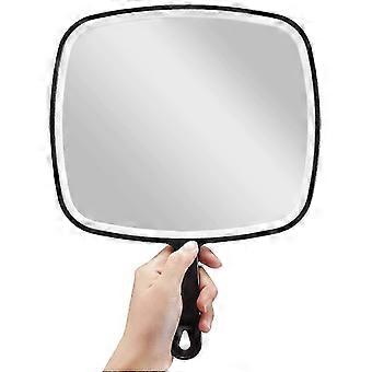Extra Large Black Square Handheld Mirror with Handle 23cm W x 30cm L